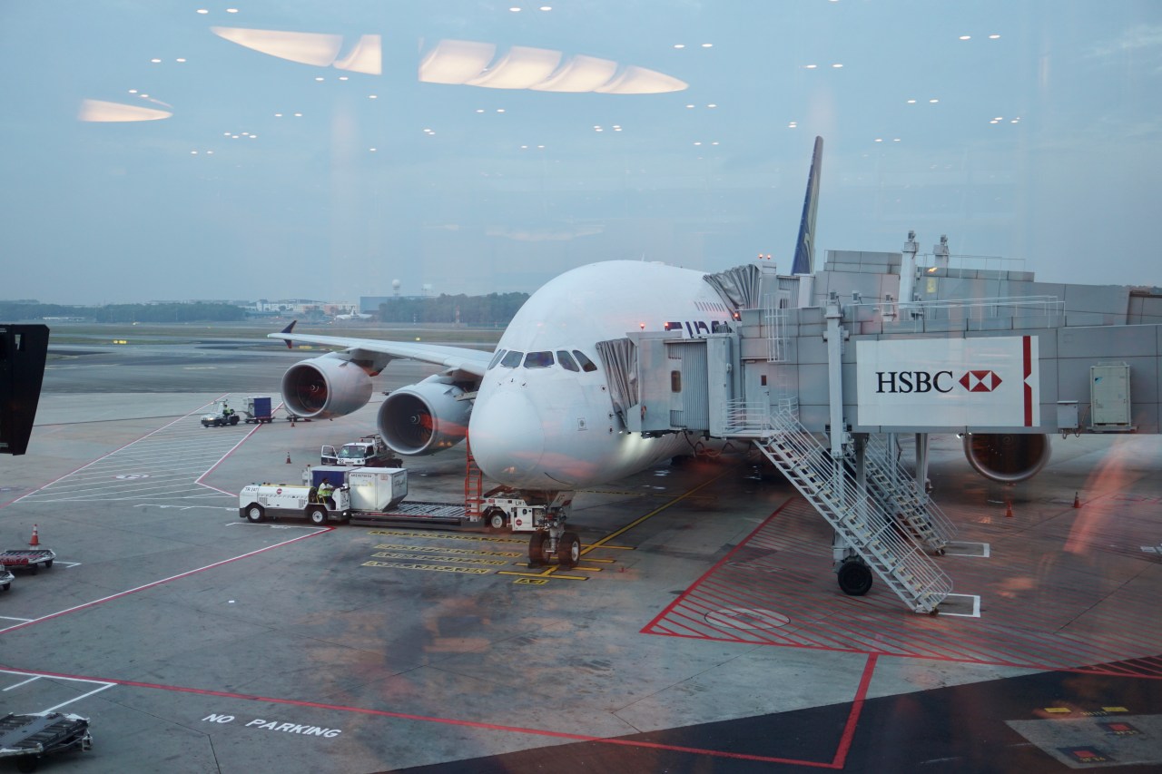 First leg home via Singapore